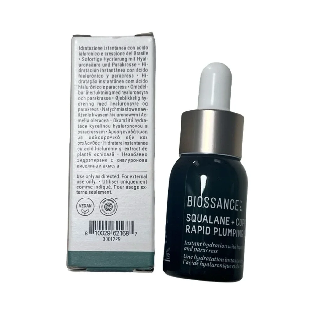Biossance Squalane Copper Peptide‎ Rapid Plumping Serum 12mL 0.4oz New in Box